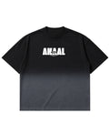 Black Ombré Wash Boxy Fit T-shirt Front Design