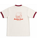 Off White & Maroon Ringer tee Back Design