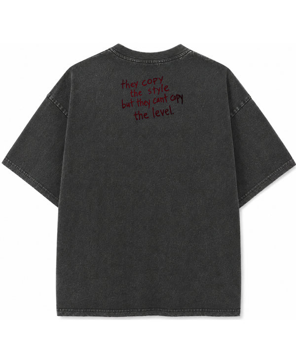 Vintage Fade Wash Oversized T-shirt Back Design