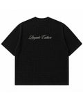Black waffle boxy fit Front Design