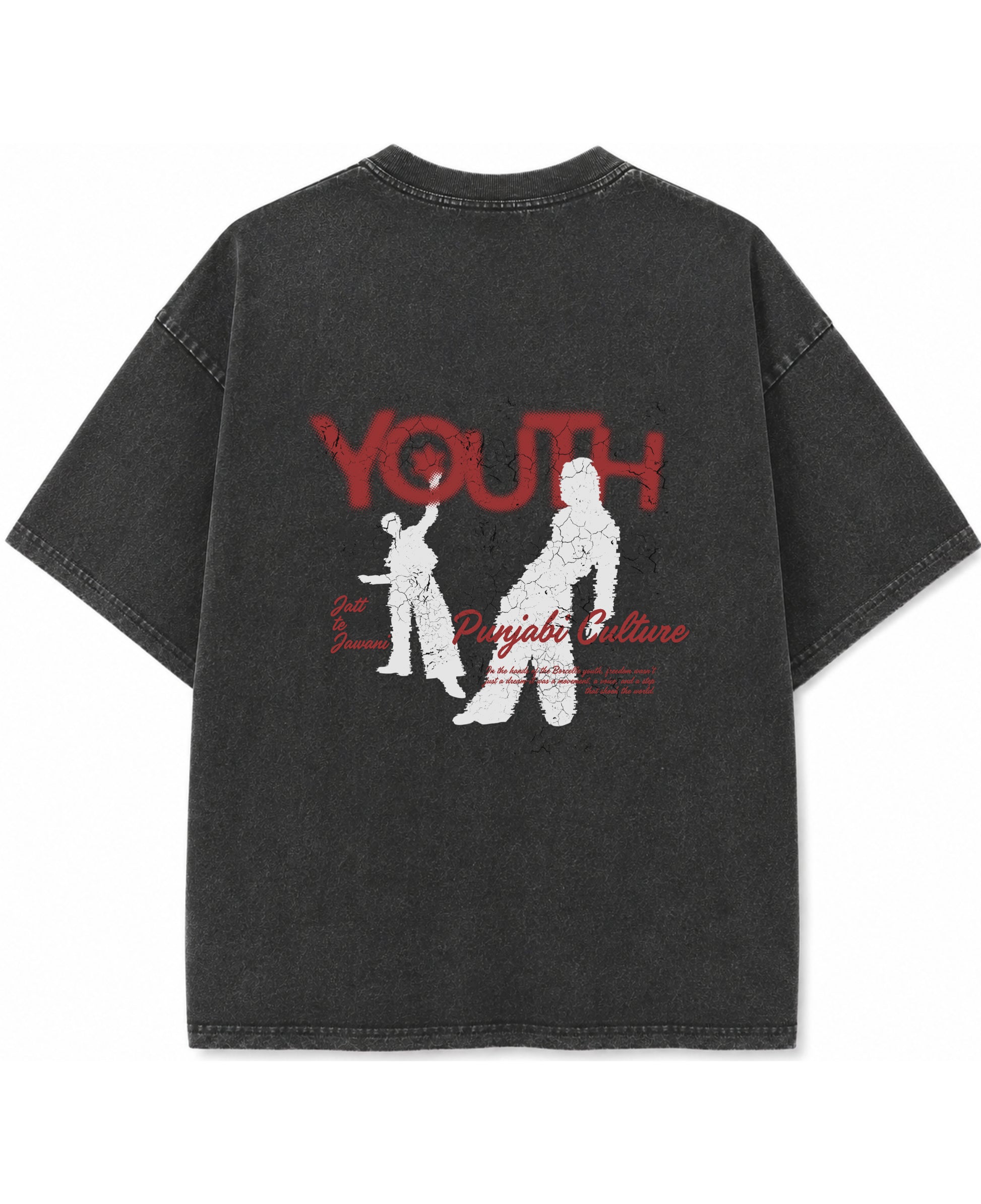 Vintage Fade Wash Oversized T-shirt Back Design