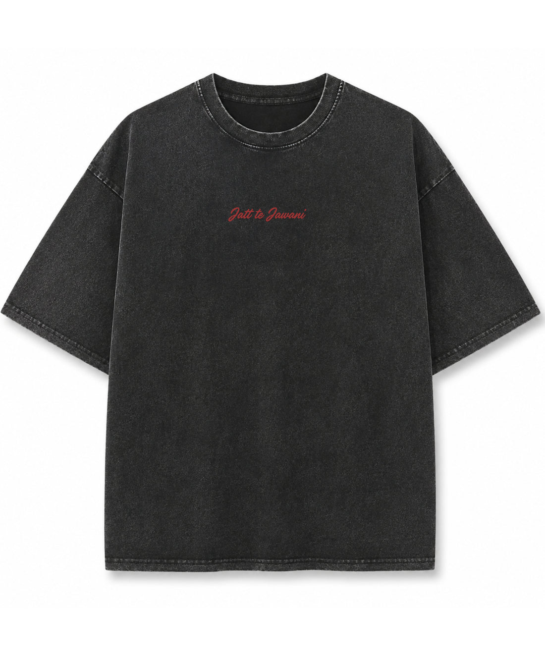 Vintage Fade Wash Oversized T-shirt Front Design