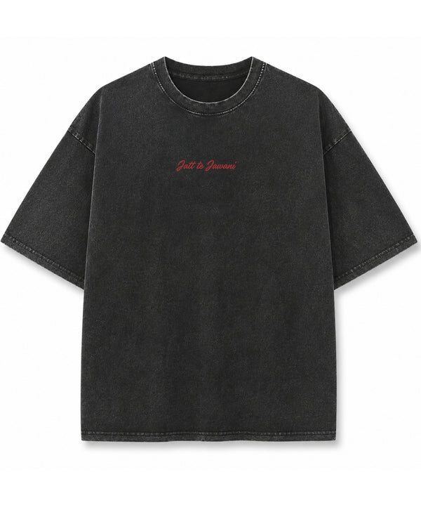 Vintage Fade Wash Oversized T-shirt Front Design
