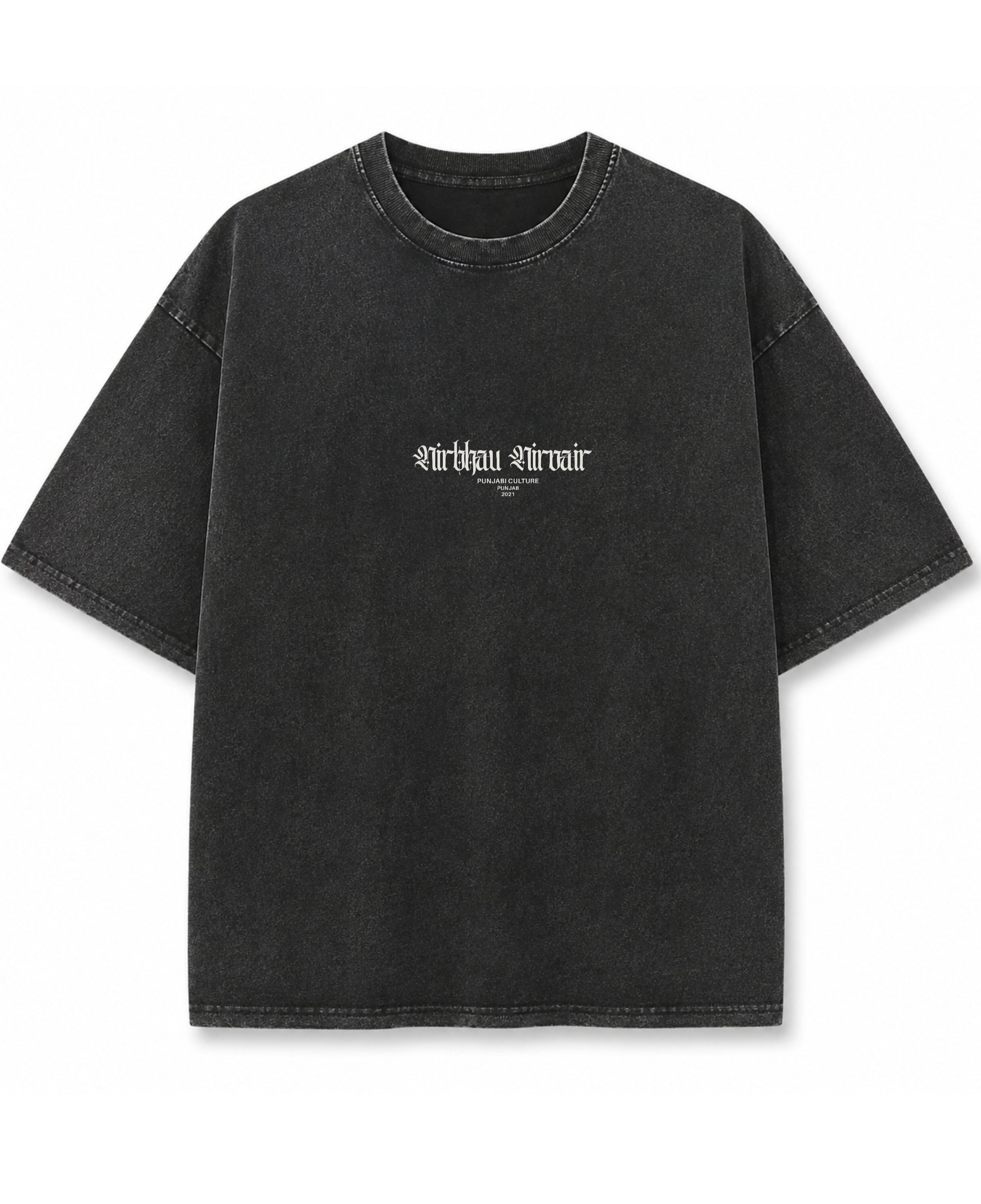 Vintage Fade Wash Oversized T-shirt Front Design