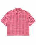 Red Picnic Oxford Boxy Shirt Front Design