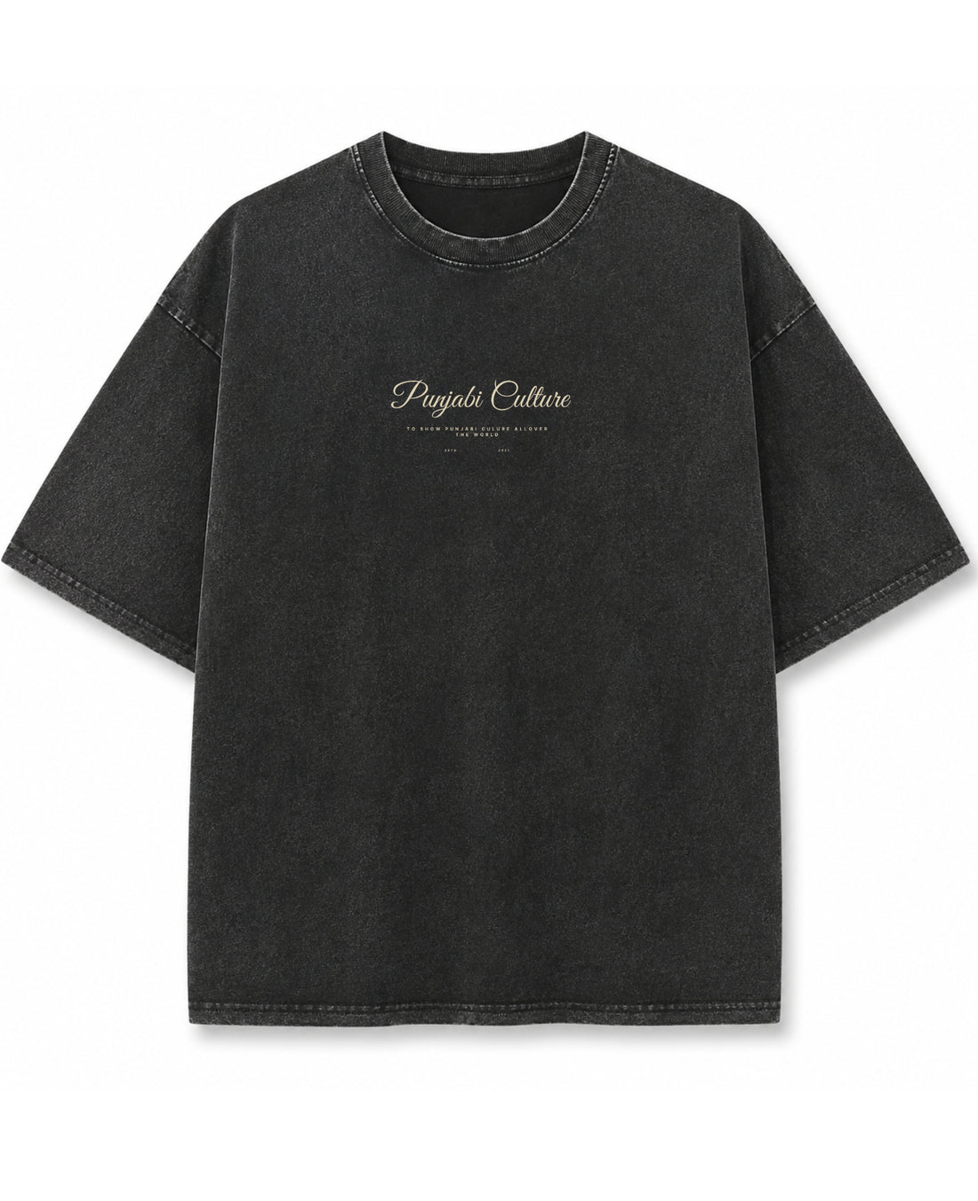 Vintage Fade Wash Oversized T-shirt Front Design