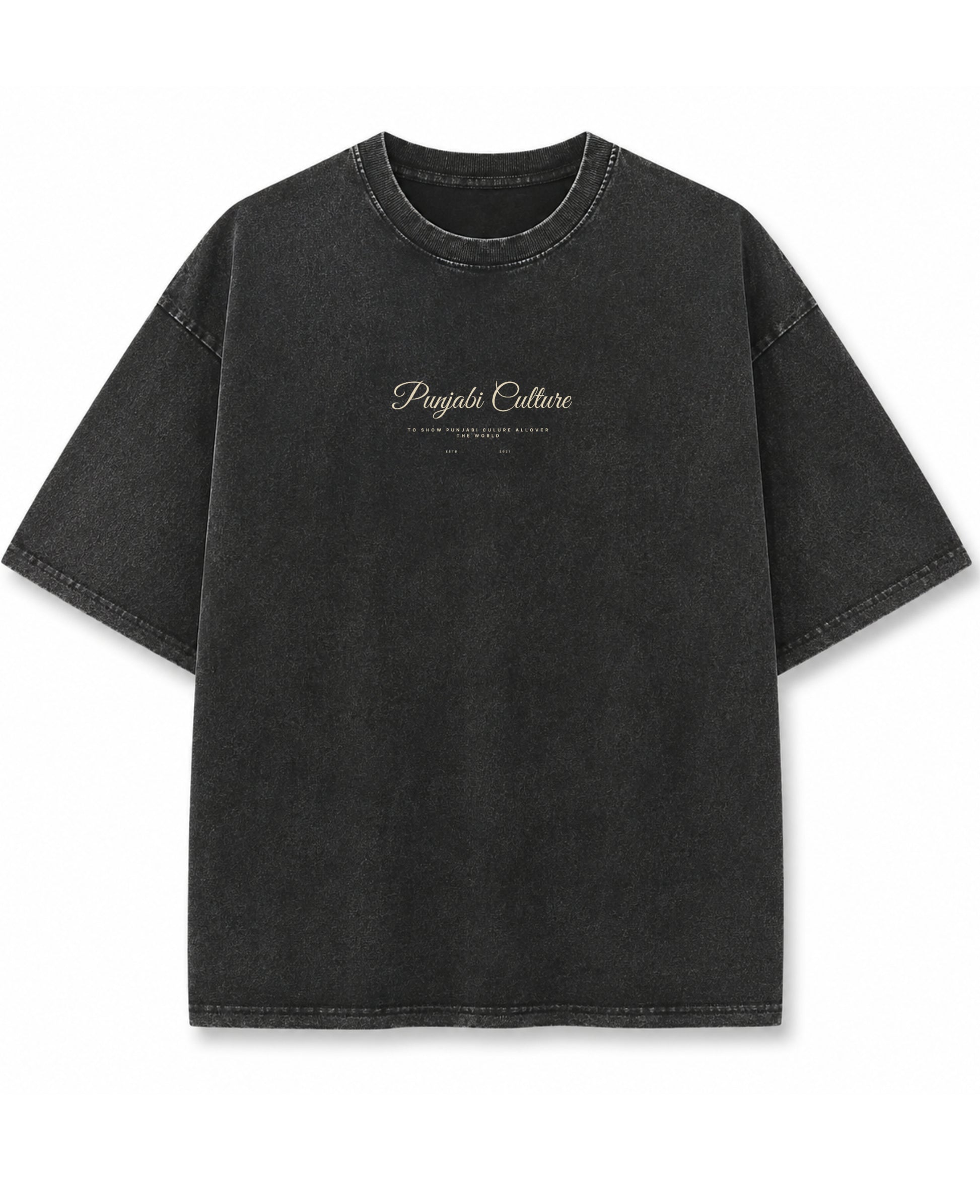 Vintage Fade Wash Oversized T-shirt Front Design