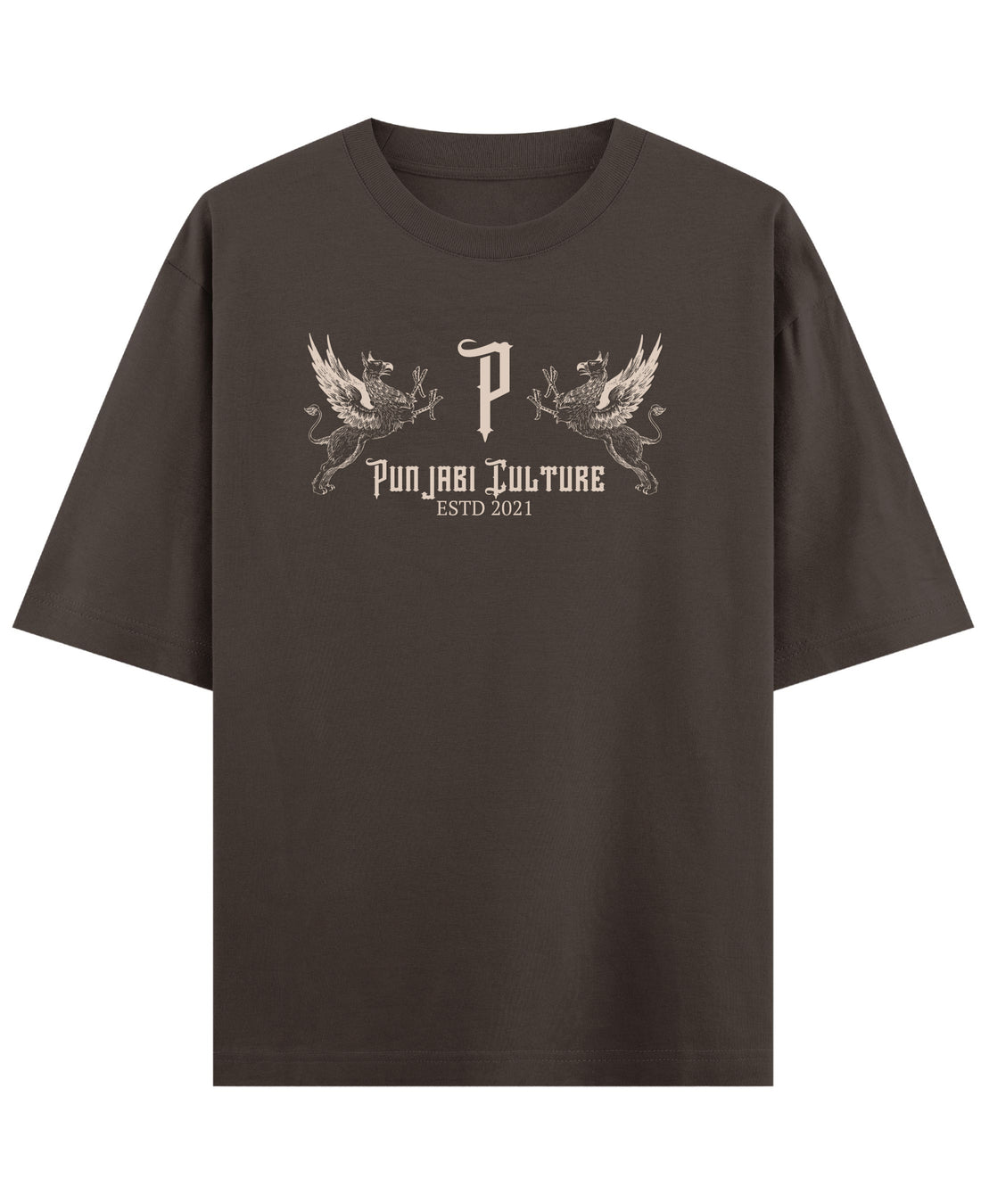 Coffee Oversized T-Shirt Front Design