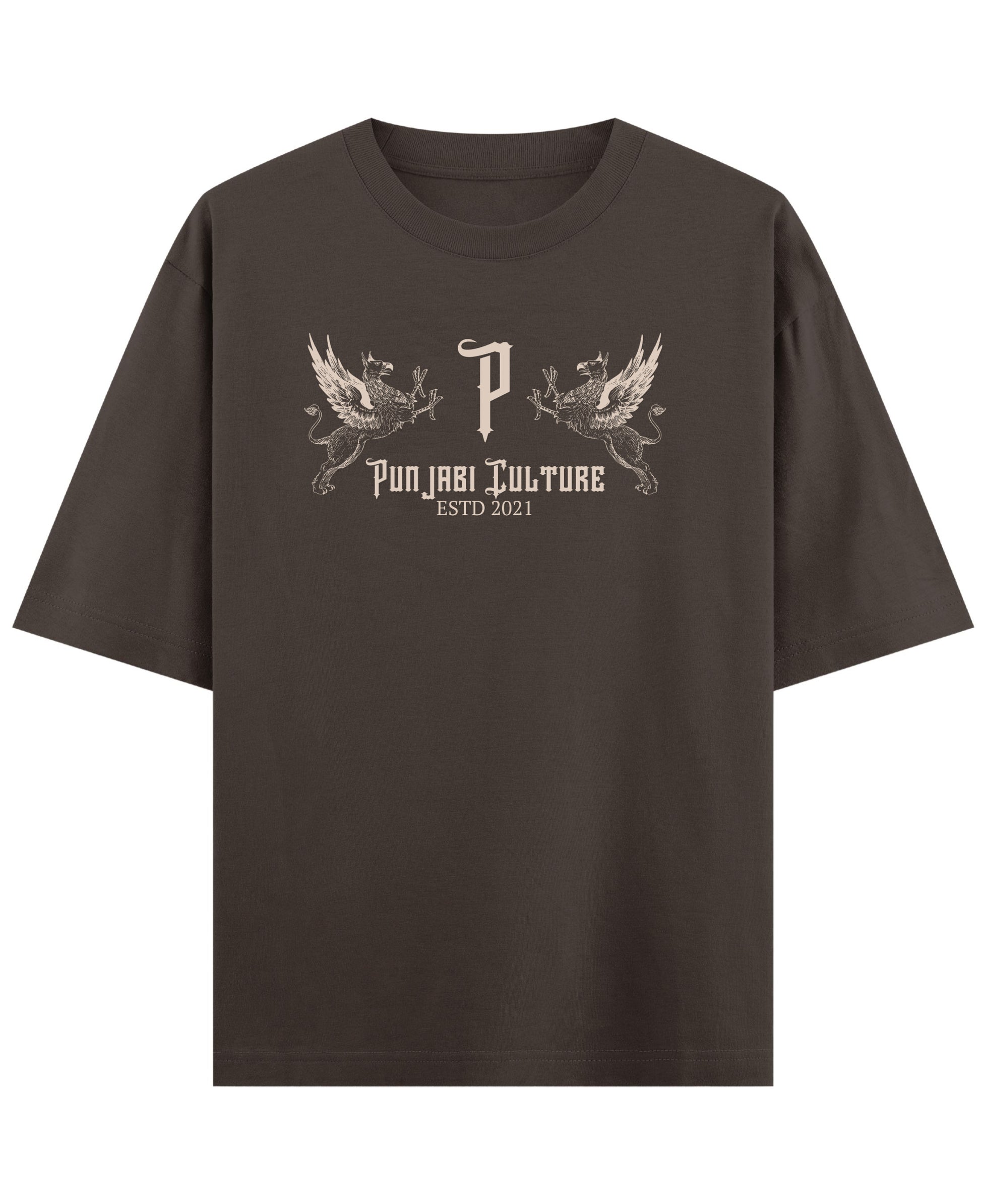 Coffee Oversized T-Shirt Front Design