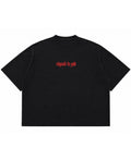 Graphite Boxy Slub tee Front Design