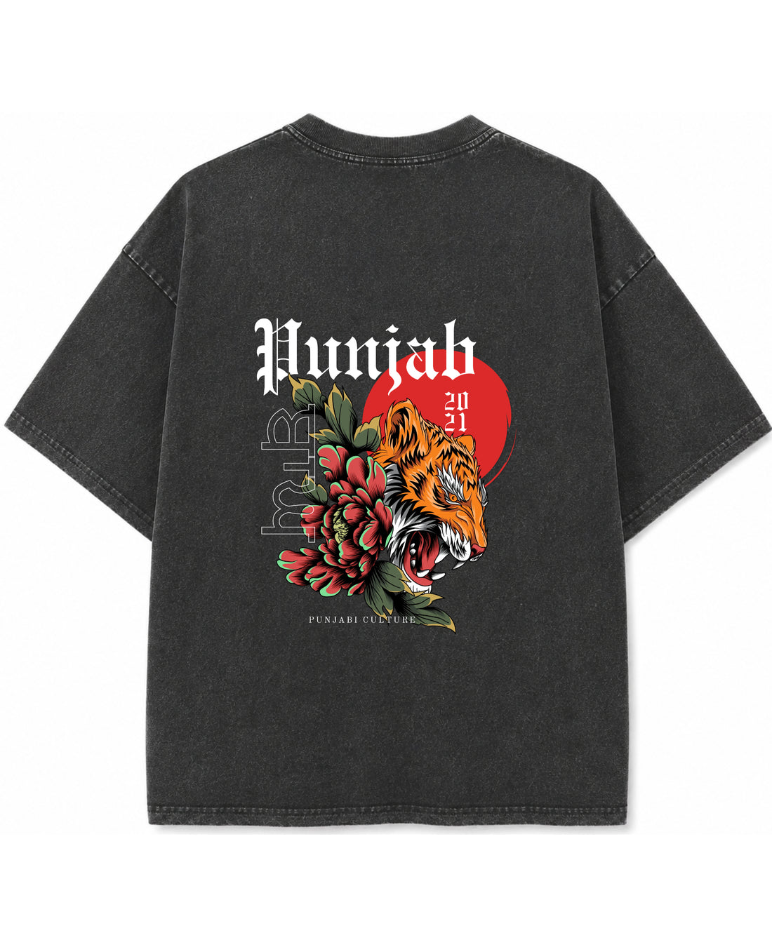 Vintage Fade Wash Oversized T-shirt Front Design